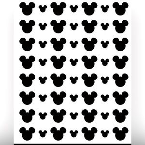 Mickey Mouse Vinyl Decal Sticker Sheet - Without Transfer Tape